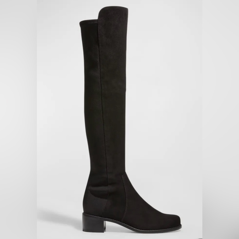 Stuart weitzman over the knee suede boots with fabric in the back. Pull on